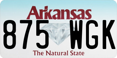 AR license plate 875WGK