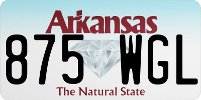 AR license plate 875WGL