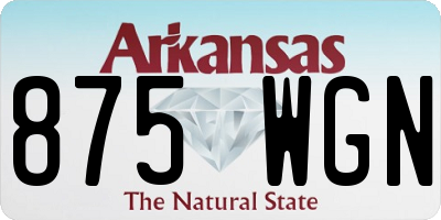 AR license plate 875WGN