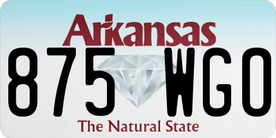 AR license plate 875WGO
