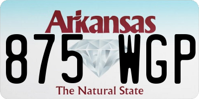 AR license plate 875WGP