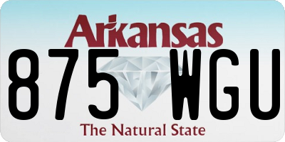 AR license plate 875WGU