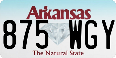 AR license plate 875WGY