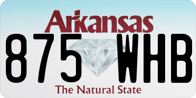 AR license plate 875WHB