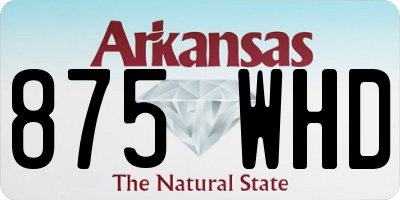 AR license plate 875WHD