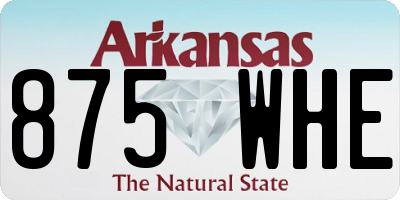AR license plate 875WHE