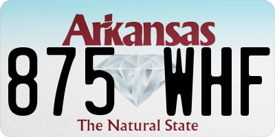AR license plate 875WHF
