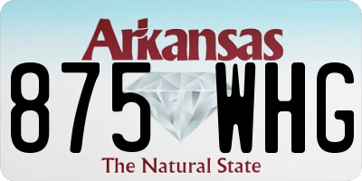 AR license plate 875WHG