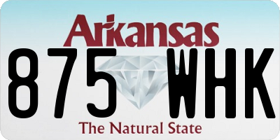 AR license plate 875WHK