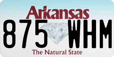 AR license plate 875WHM