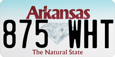 AR license plate 875WHT