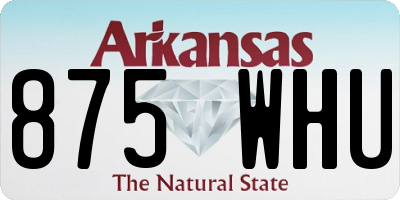 AR license plate 875WHU