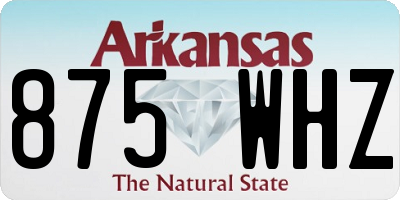 AR license plate 875WHZ