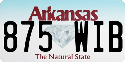 AR license plate 875WIB