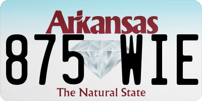 AR license plate 875WIE