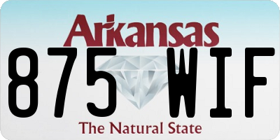 AR license plate 875WIF