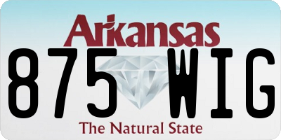 AR license plate 875WIG