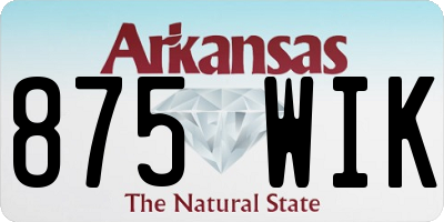 AR license plate 875WIK