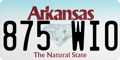 AR license plate 875WIO