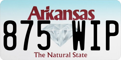 AR license plate 875WIP