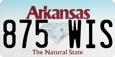 AR license plate 875WIS