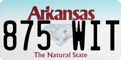 AR license plate 875WIT