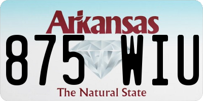 AR license plate 875WIU