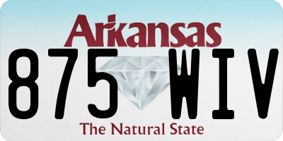 AR license plate 875WIV