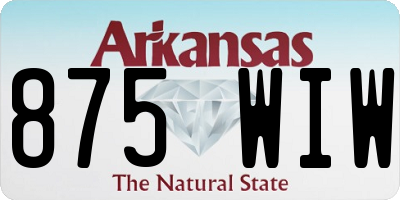 AR license plate 875WIW