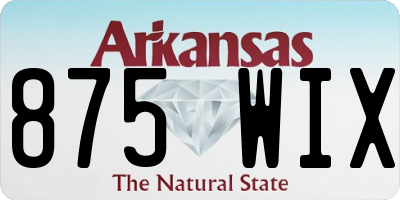 AR license plate 875WIX