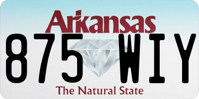 AR license plate 875WIY