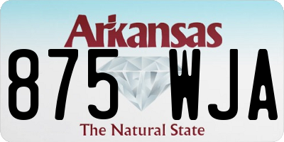 AR license plate 875WJA