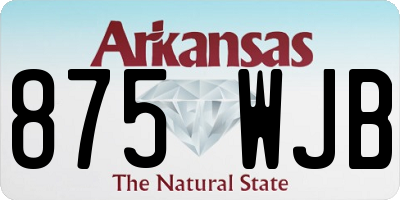 AR license plate 875WJB