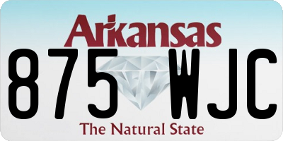 AR license plate 875WJC