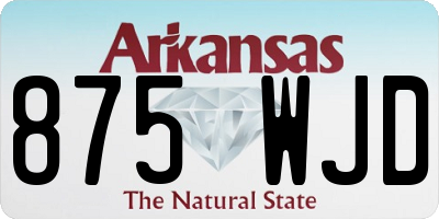 AR license plate 875WJD