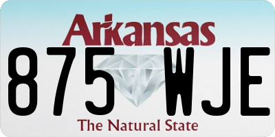 AR license plate 875WJE