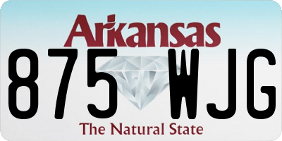 AR license plate 875WJG