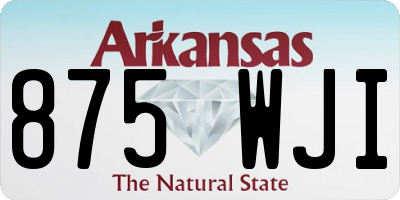 AR license plate 875WJI