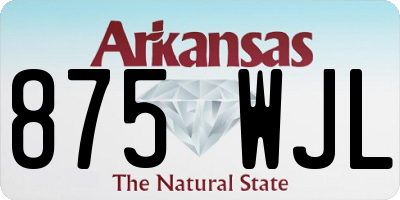 AR license plate 875WJL