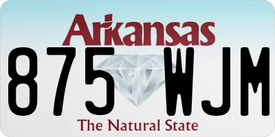 AR license plate 875WJM
