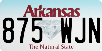AR license plate 875WJN