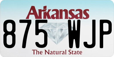 AR license plate 875WJP
