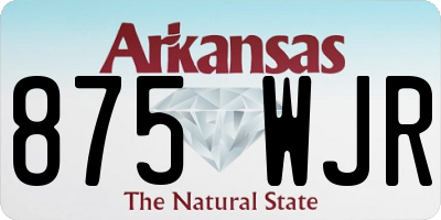 AR license plate 875WJR