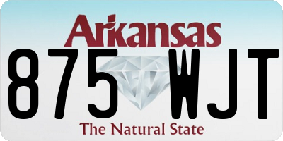 AR license plate 875WJT