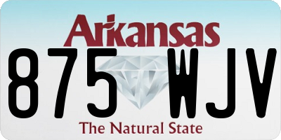 AR license plate 875WJV