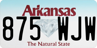 AR license plate 875WJW