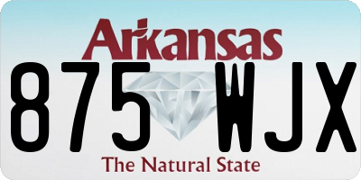 AR license plate 875WJX
