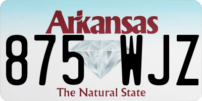 AR license plate 875WJZ