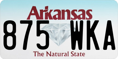 AR license plate 875WKA