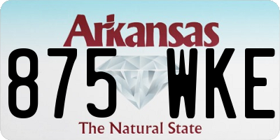 AR license plate 875WKE